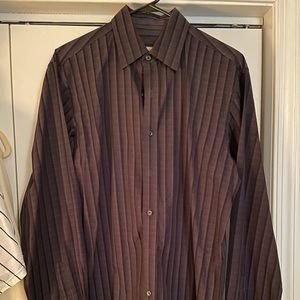 Pronto-Uomo Men’s Dress Shirt Medium purple black